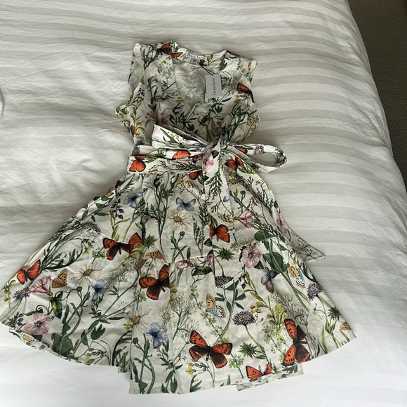 Christian Lacroix White Belted Ruffled Mini Sundress - Picture 2 of 6